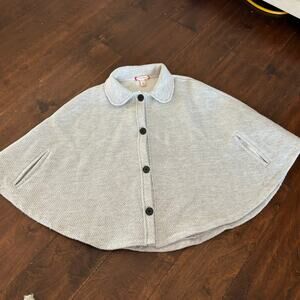 Ruby and bloom Girls size 6 Shawl Jacket Cape Gray Collared